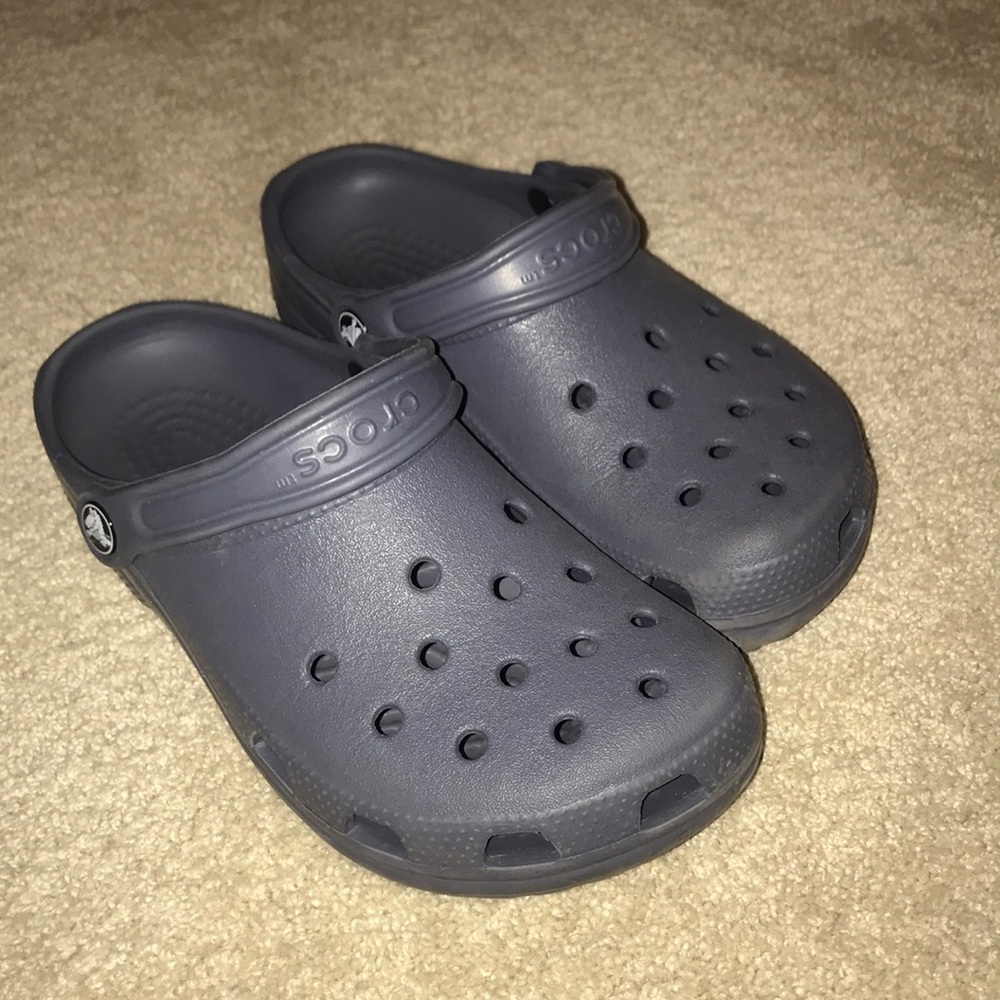 Dark blue-grey Crocs (women’s size 7)